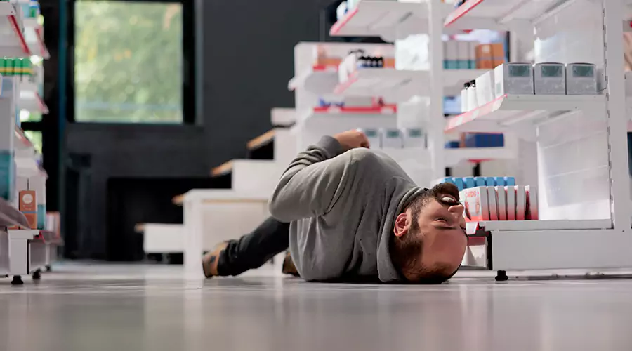 Heavy store traffic can increase the risk of a slip-and-fall